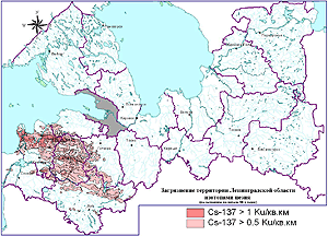 Карту Чернобыльской Области